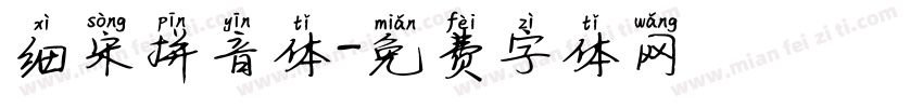 细宋拼音体字体转换
