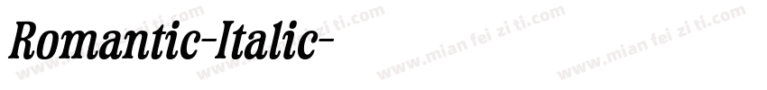 Romantic-Italic字体转换