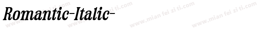 Romantic-Italic字体转换