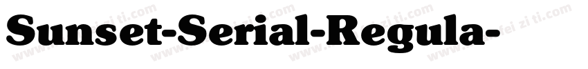 Sunset-Serial-Regula字体转换