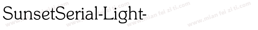 SunsetSerial-Light字体转换
