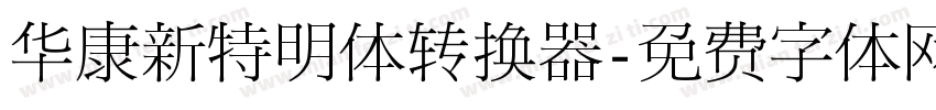 华康新特明体转换器字体转换