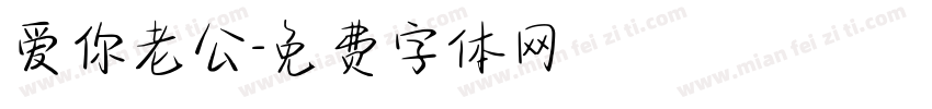 爱你老公字体转换