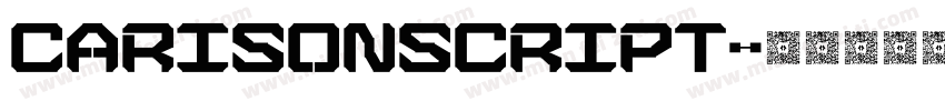CarIsonscript字体转换