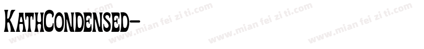 KathCondensed字体转换