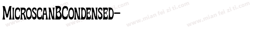 MicroscanBCondensed字体转换