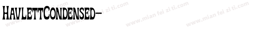 HavlettCondensed字体转换