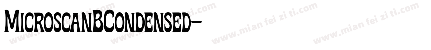 MicroscanBCondensed字体转换