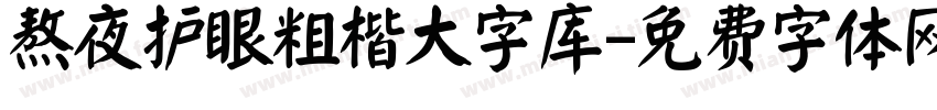 熬夜护眼粗楷大字库字体转换