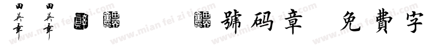 AAhaoma号码章字体转换