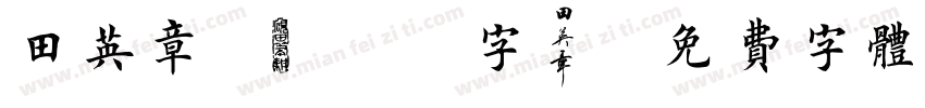 田英章4200字A字体转换