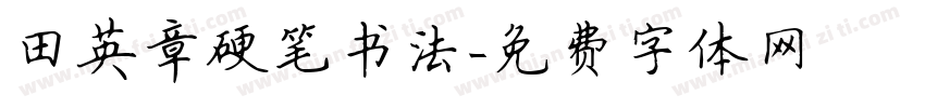 田英章硬笔书法字体转换