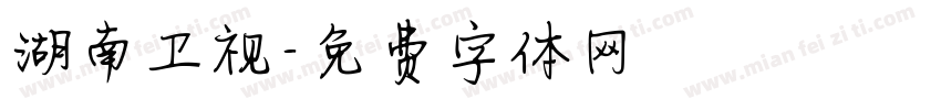 湖南卫视字体转换