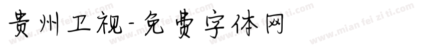 贵州卫视字体转换