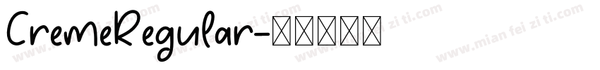 CremeRegular字体转换