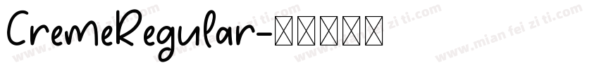 CremeRegular字体转换