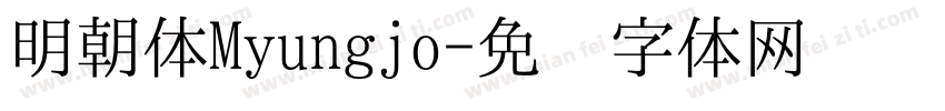 明朝体Myungjo字体转换