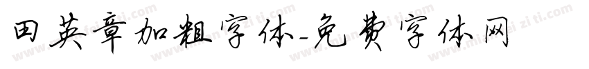 田英章加粗字体字体转换