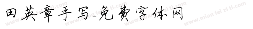 田英章手写字体转换
