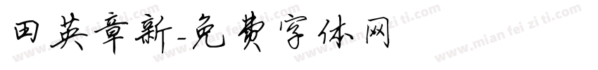 田英章新字体转换