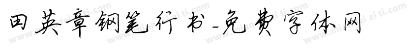田英章钢笔行书字体转换