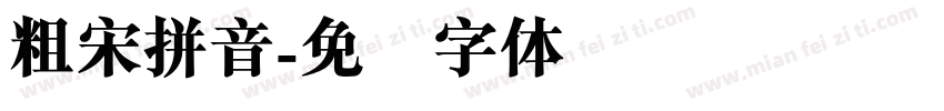 粗宋拼音字体转换