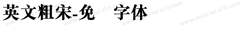 英文粗宋字体转换