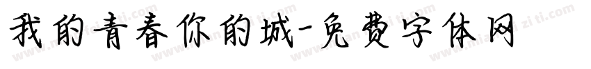 我的青春你的城字体转换