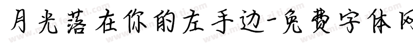 月光落在你的左手边字体转换