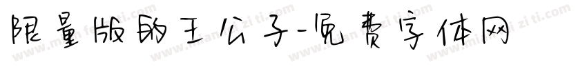 限量版的王公子字体转换