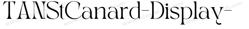 TANStCanard-Display字体转换