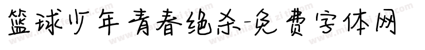篮球少年青春绝杀字体转换
