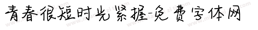 青春很短时光紧握字体转换