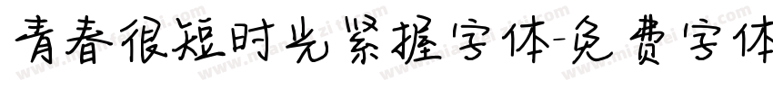 青春很短时光紧握字体字体转换