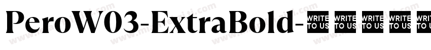 PeroW03-ExtraBold字体转换
