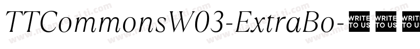 TTCommonsW03-ExtraBo字体转换
