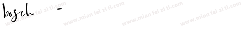 bosch字体字体转换