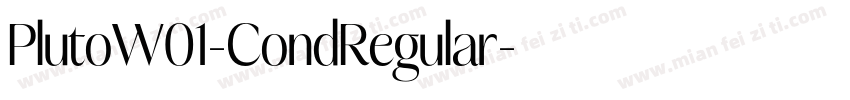 PlutoW01-CondRegular字体转换