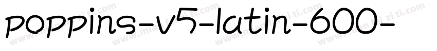 poppins-v5-latin-600字体转换