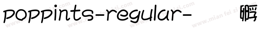 poppints-regular字体转换