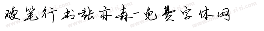 硬笔行书张亦森字体转换