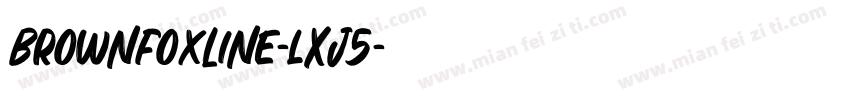 BrownFoxLine-lXJ5字体转换