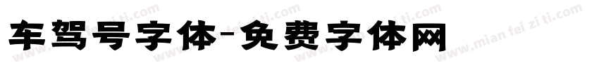 车驾号字体字体转换