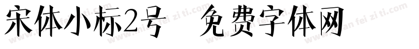 宋体小标2号字体转换