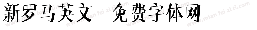 新罗马英文字体转换