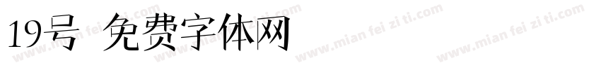 19号字体转换