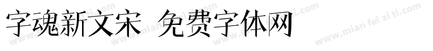 字魂新文宋字体转换