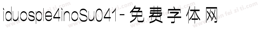 iduosple4inoSu041字体转换