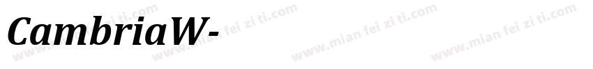CambriaW字体转换