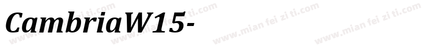 CambriaW15字体转换